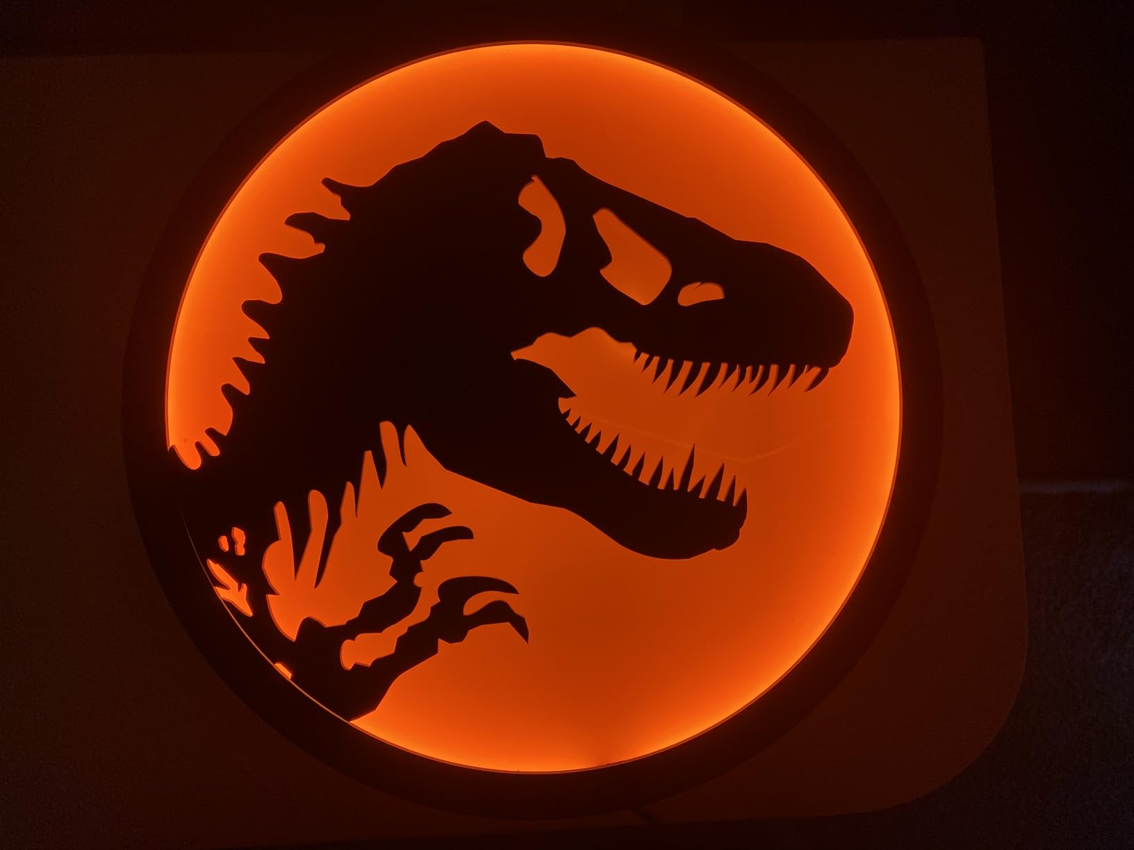 Lampe Décorative Jurassic Park - Dinosaure - Blanc - Veilleuse Passionné