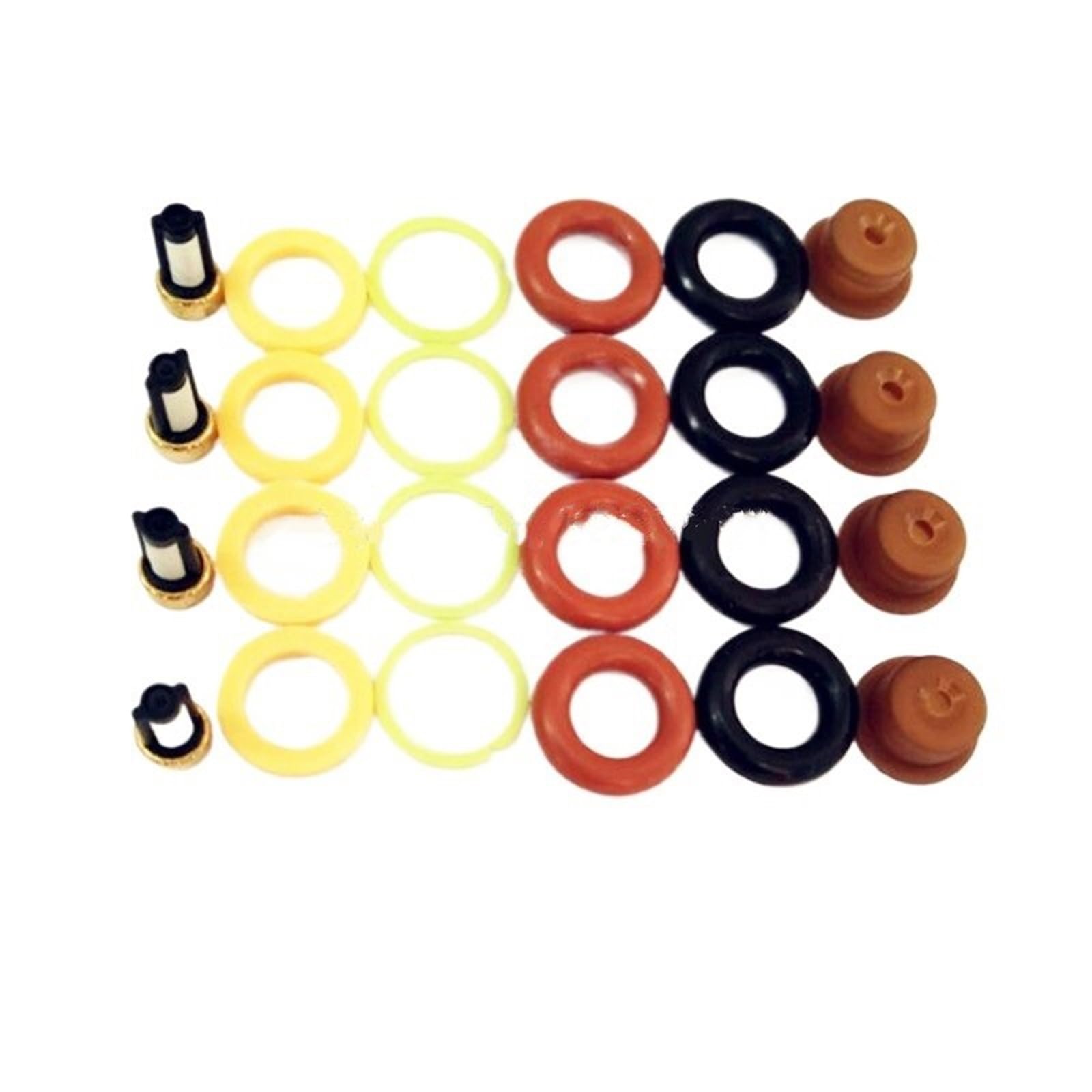 Fuel Injector Nozzle Fit for Bosch Including Micro Filter Oring Plastic Gasket Pintle Cap 4sets Fuel Injector Repair Kit Fuel Injector