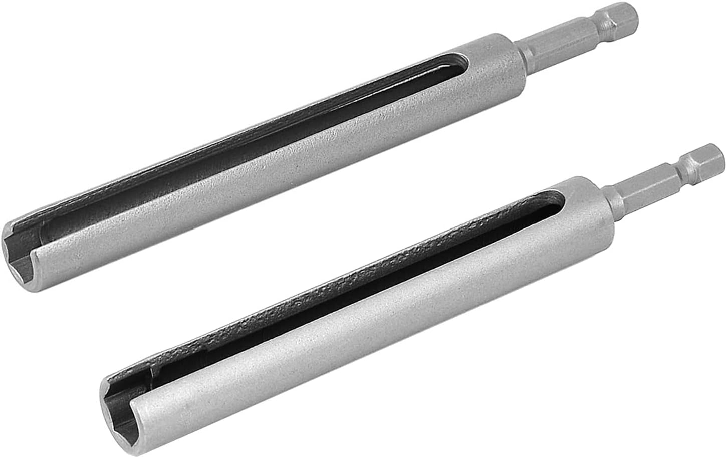 uxcell 2pcs 8mm 10mm Hex Nut Socket Slotted Extension