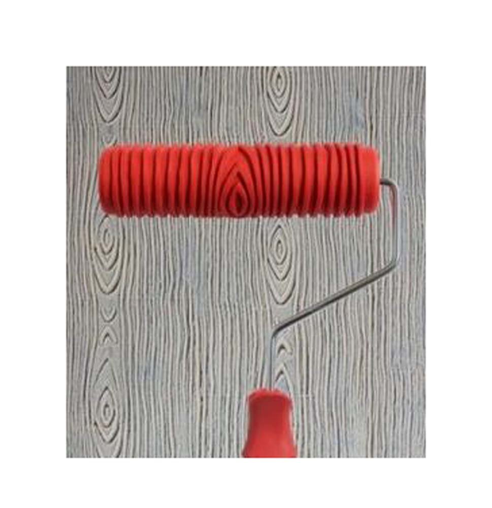 Rodillo de Pintura en Relieve, Pincel, Rodillo de Textura, Corredor de Pintura de Pared decoración de Pared Herramienta de Bricolaje 17,5 cm Grano de Madera