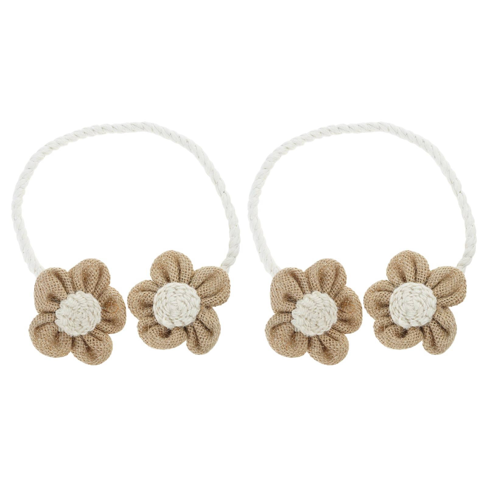 Tsophreniq Flower Curtain Tiebacks Pack of 2 Drapes Holder Clip Iron Rope Window Curtain Drapery Holdback Decors Flower Tiebacks