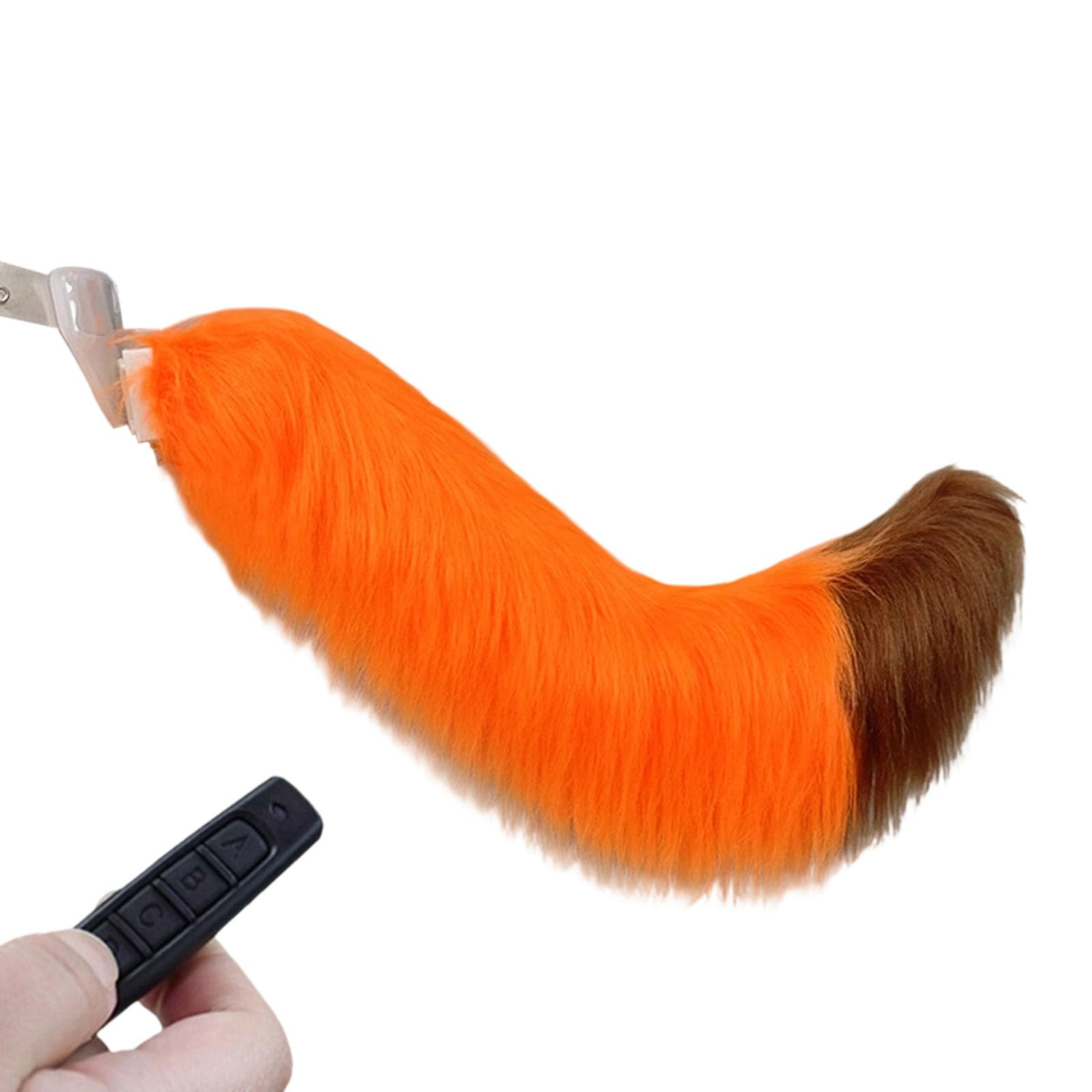 XuQiZZpp Remote Control Wagging Tail Faux Furs Wolf Cat Foxes Tails Faux Furs Tail Cosplay Halloween Party Costume Electric Tails