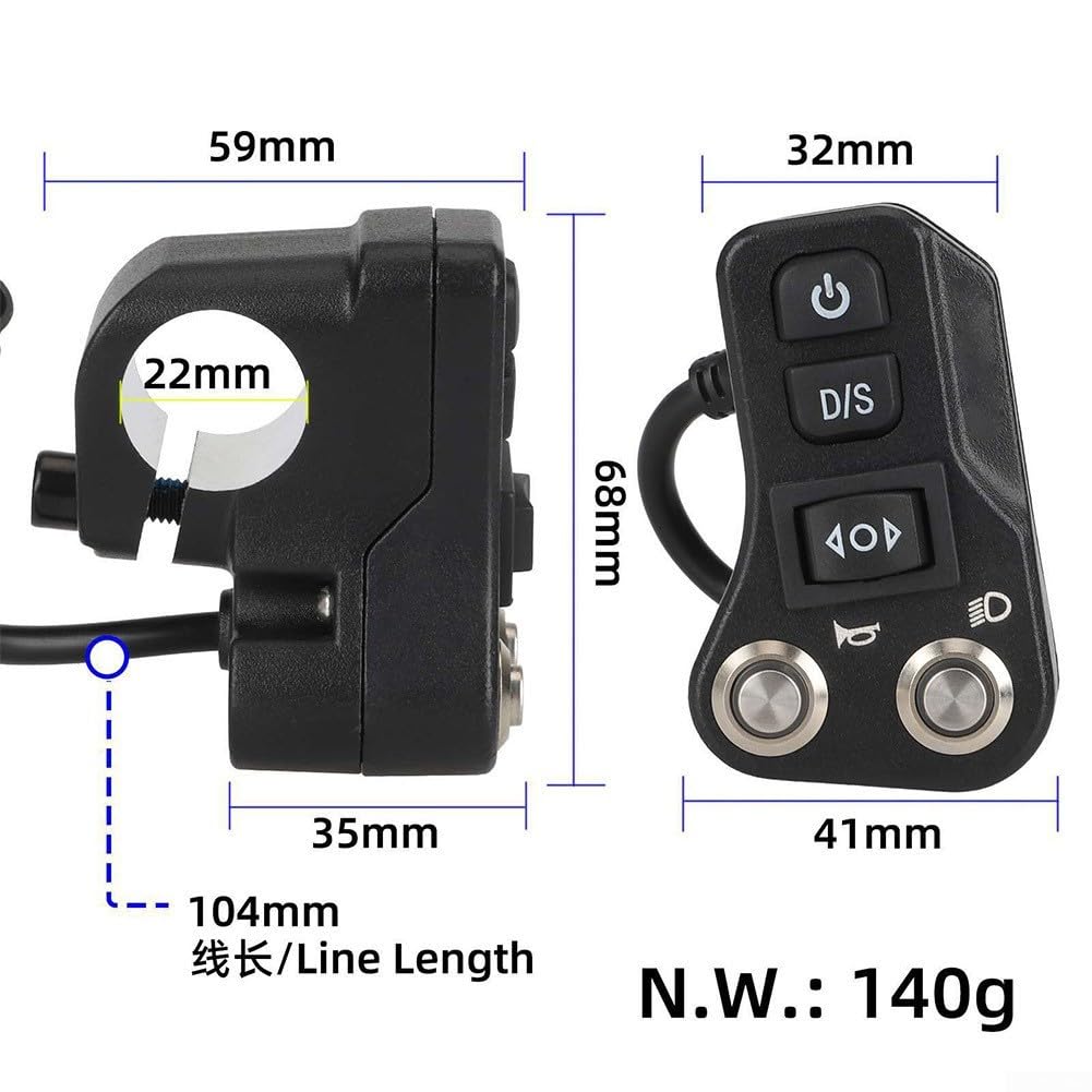 Interruptor de señal de giro fácil de instalar para scooters eléctricos