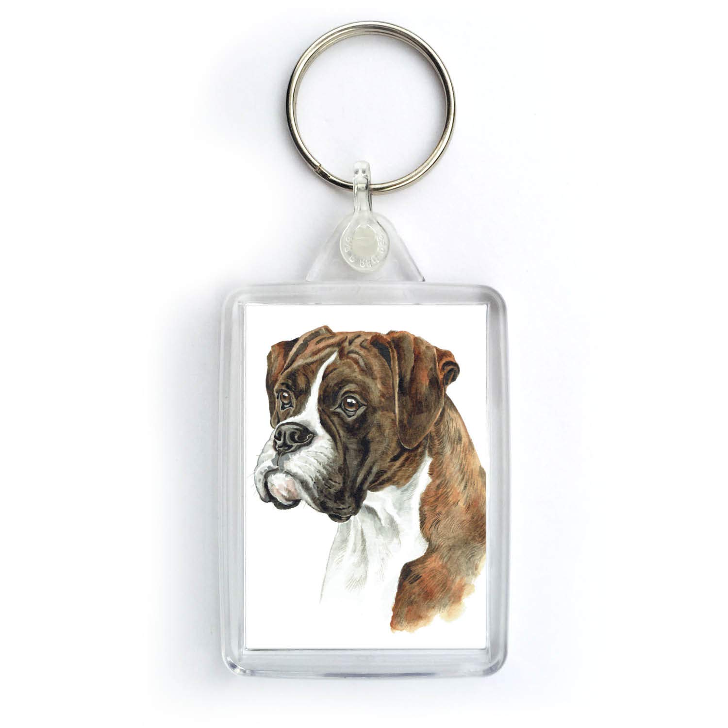 Waggydogz Multicoloured Brindle Boxer Dog Keyring (Krg-244)
