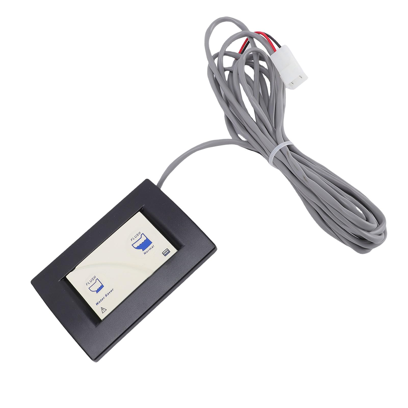 Drfeify Przełącznik ścienny do Toalety RV Panel Sterowania toaletą ABS 36387 Podwójny Przycisk Spłukiwania 0,5 L i 1,5 L z Kablem o Długości 11,8 Stopy do Toalety Morskiej Tecma Silence Plus RV Yacht