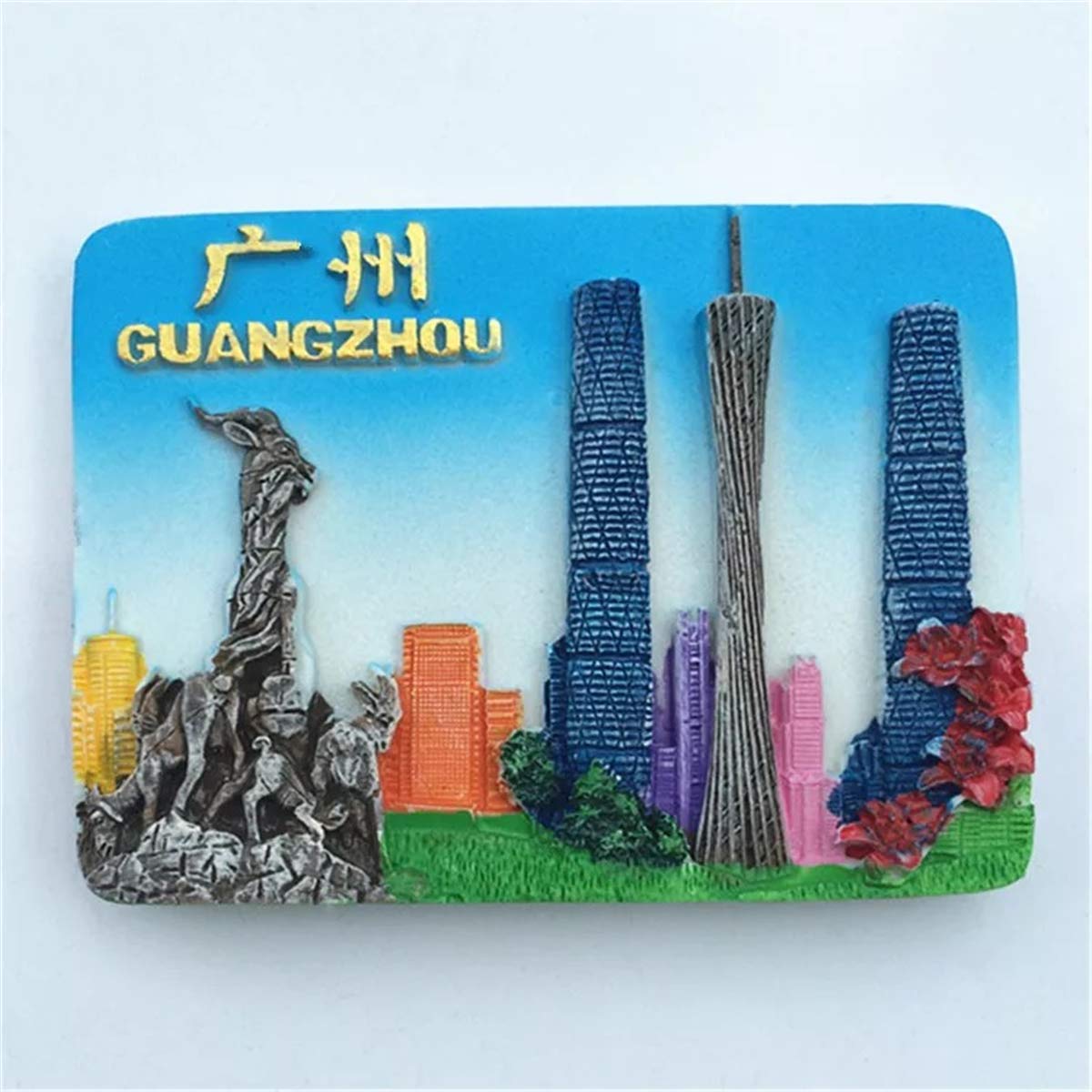 Calamita 3D Resina Cina - Souvenir Viaggio Forte Magnete 8x6 Cm - Artigianale Per Frigorifero
