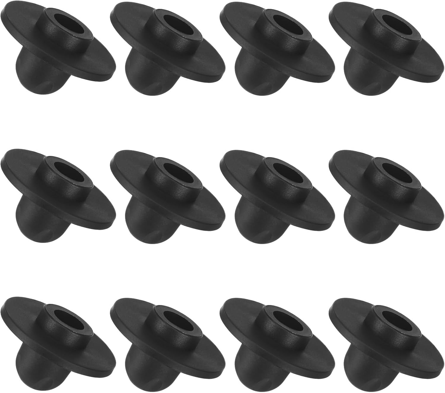 M METERXITY 12-Pack Camping Chair Foot, 0.51"/ 13mm Tubing Dia Detachable Camping Chair Leg Covers Anti-Slip Stool Feet Replacement for Hiking/Fishing/Camping, Black