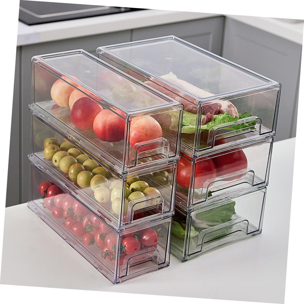 LIFKOME Kühlschrank Organizer mit Großem Fassungsvermögen Lebensmittelecht Transparent für Obst und Gemüse Leicht zu Reinigen