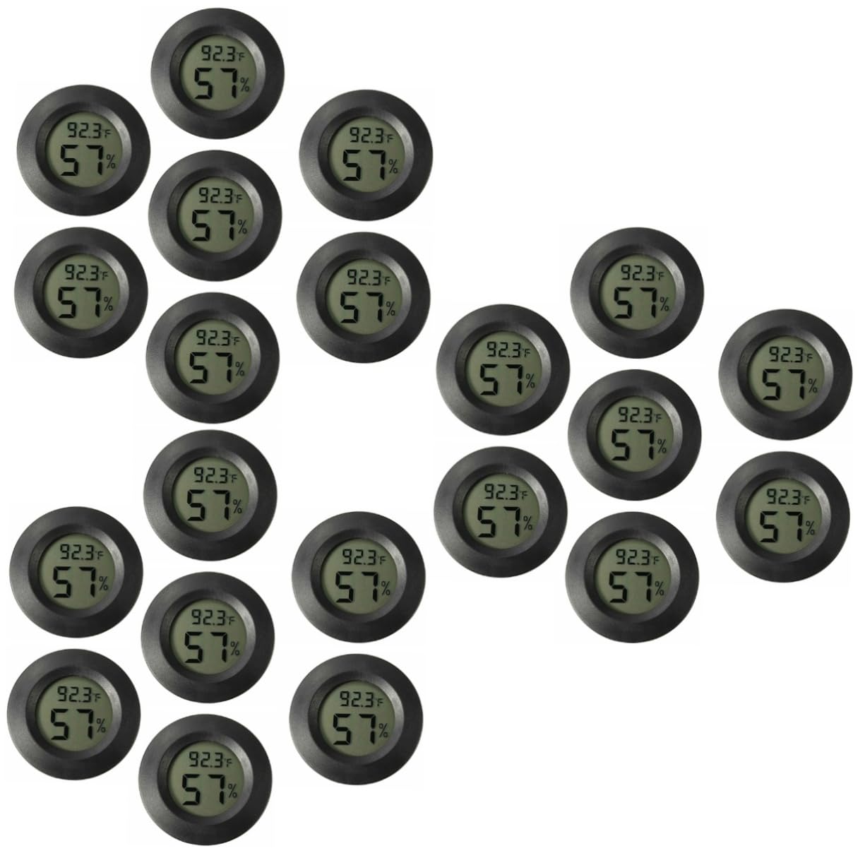 Kisangel 21piezas Mini Digital Higrómetro Para Terrarios Medidor De Temperatura y Humedad Accesorios Para Hábitat De Reptiles Pantalla Digital Uso Interior y Exterior