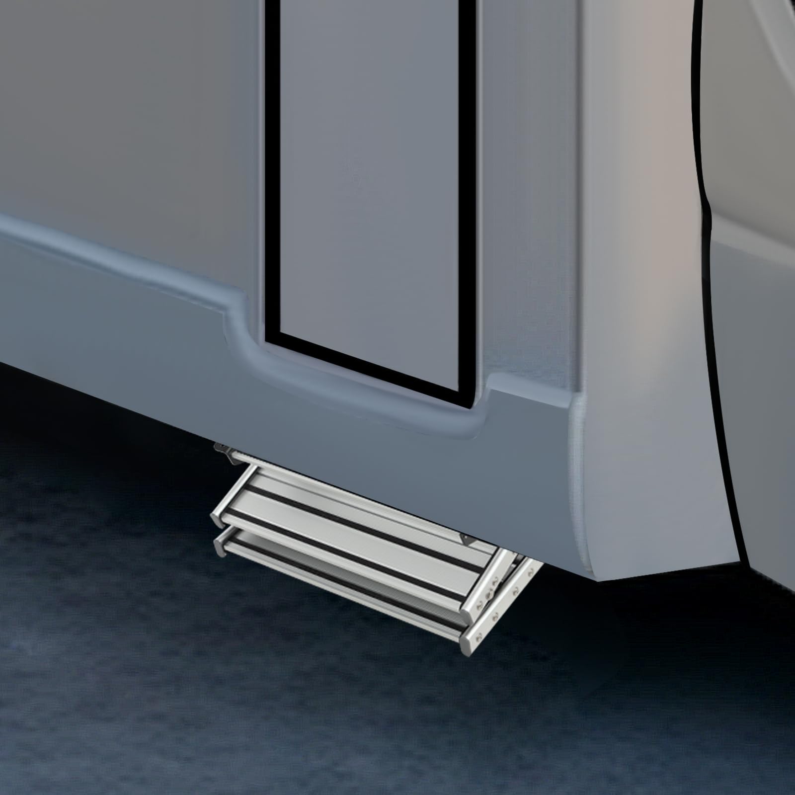 Caravan, doppio gradino, 2 livelli, in lega di alluminio, pieghevole, portata 200 kg, per roulotte, camper, camper