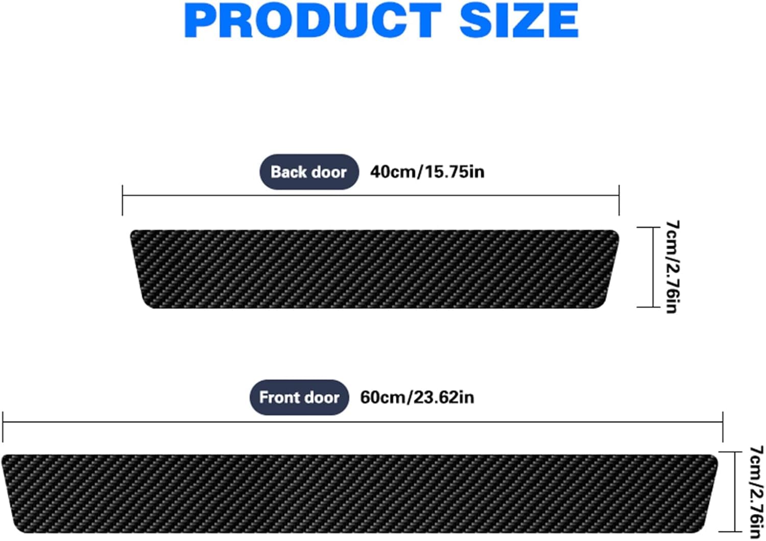 Auto Kohlefaser Einstiegsleisten TüRschweller Aufkleber für Mitsu-bishi, 4 Stück Car Kick Plates Schutz AntiKratz Abnutzungs Türschweller Protector,White