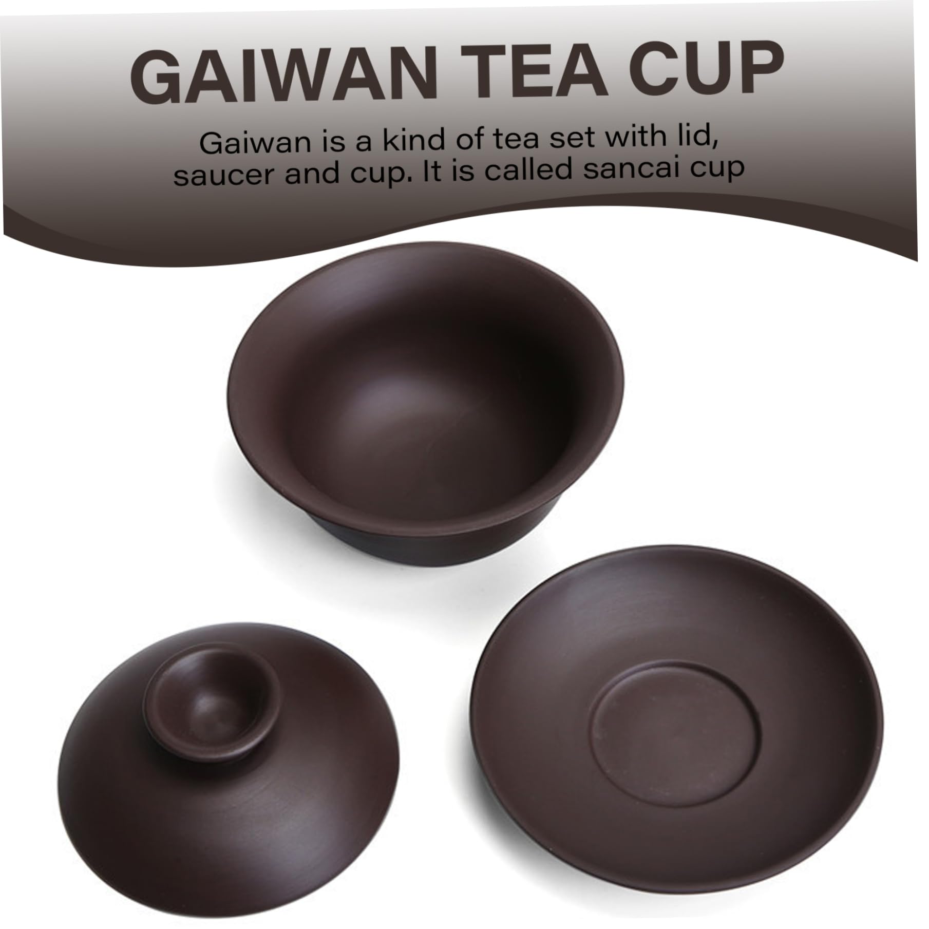 Gaiwan In Argilla Zisha Viola 5 Oz – Tazza Da Tè Cinese Con Coperchio E Piattino Per Cerimonia Kungfu, 150 Ml, Eleganza Tradizionale
