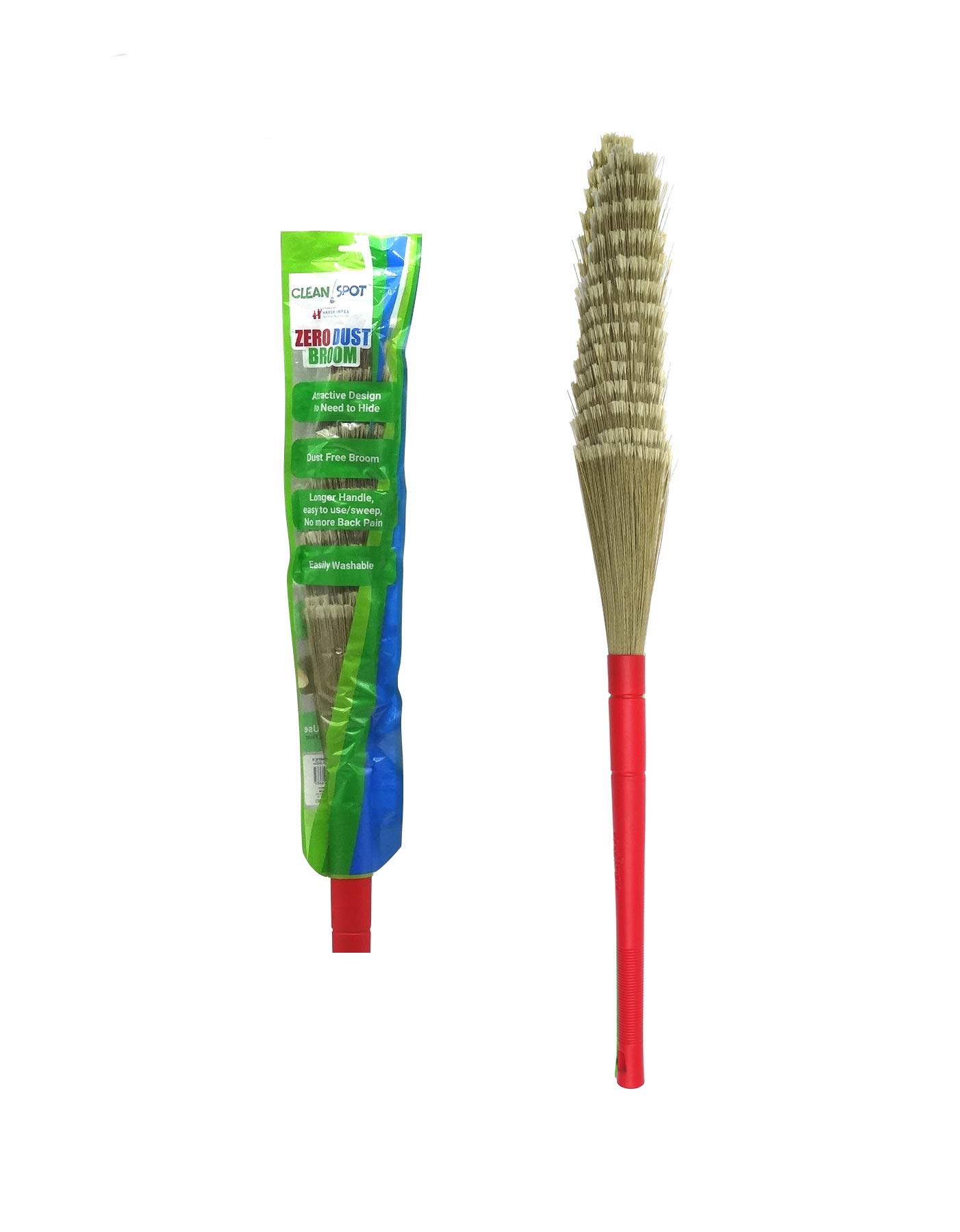 No Dust Broom (Red) (Set of 1)