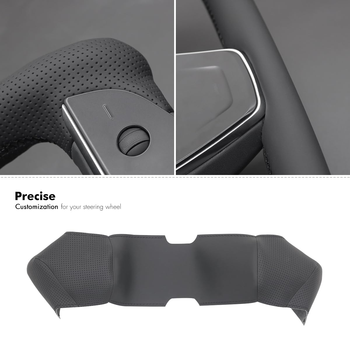 MEWANT Funda de Volante para Yoke Style Steering Wheel para Tesla Model S 2021-2023 / Model X 2021-2023 Cubierta de Volante | Style Steering Wheel / Tesla Model S 2021-2023 / Model X 2021-2023 Yoke Transpirable Para Volantes Calefactados Duradero
