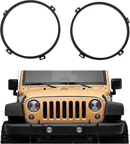 Anillo de montaje de faro redondo de 7 pulgadas Opar para Jeep Wrangler JK 2007-2017 (paquete de 2 unidades)