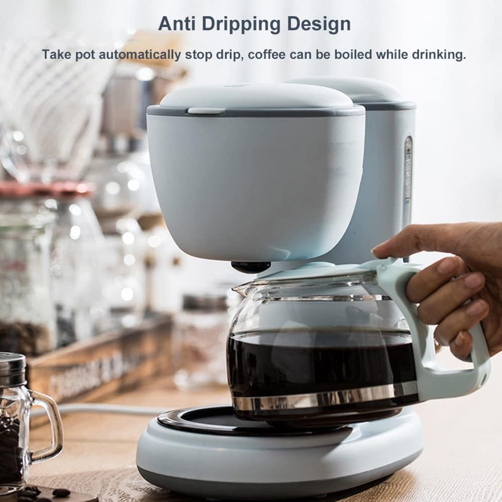 Household American Coffee Machine, American Drip Type Coffee Maker Tea Pot, 600ml Capacity, The Concentration is Adjustable, Continuous Heat Preservation