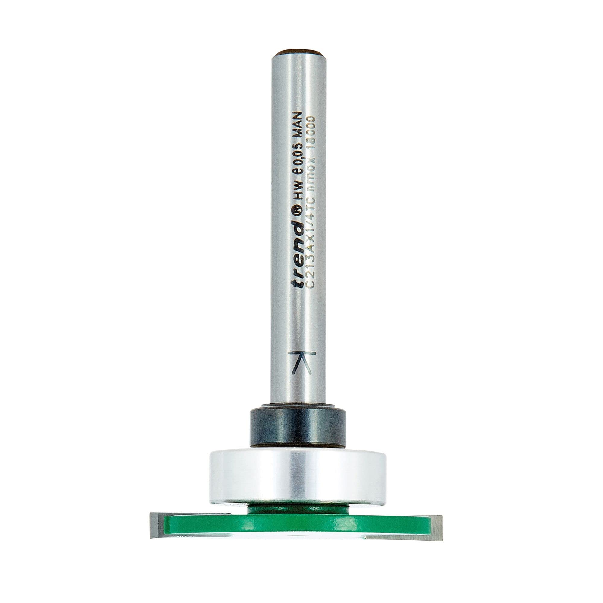 Trend Fresa per giunti di tenuta 1/4 con cuscinetto guida | Crea scanalature di tenuta e decorative nel legno con punte TCT in carburo di tungsteno e cuscinetto guida. C213AX1/4TC