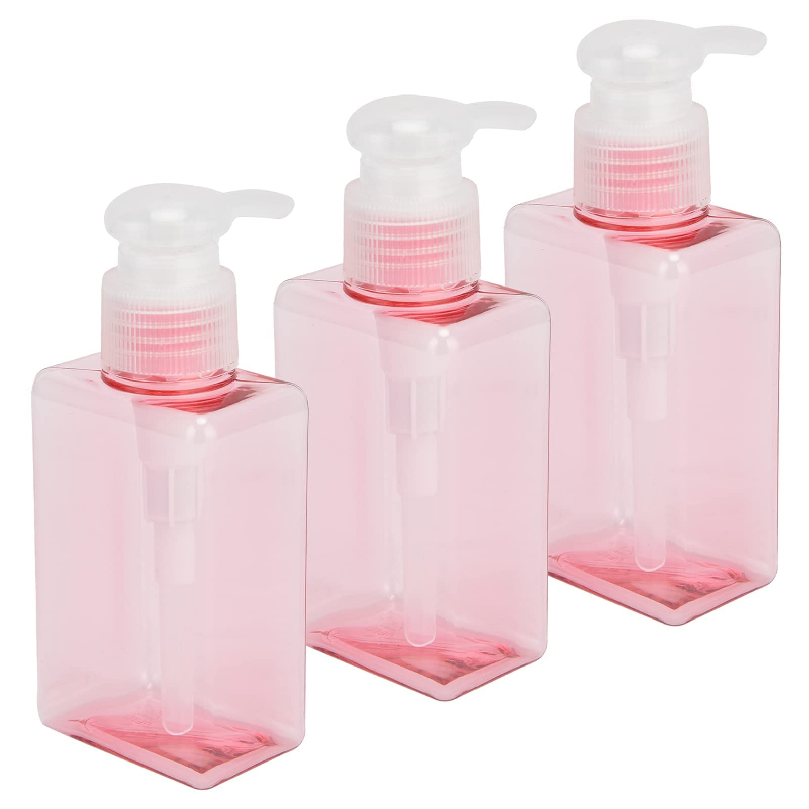 Excefore 100ML Refillable Pump Bottle Dispenser, 3 Pack Portable Travel Containers Empty Shampoo Pump Bottles for Lotion, Shower Gel, Hand Soap