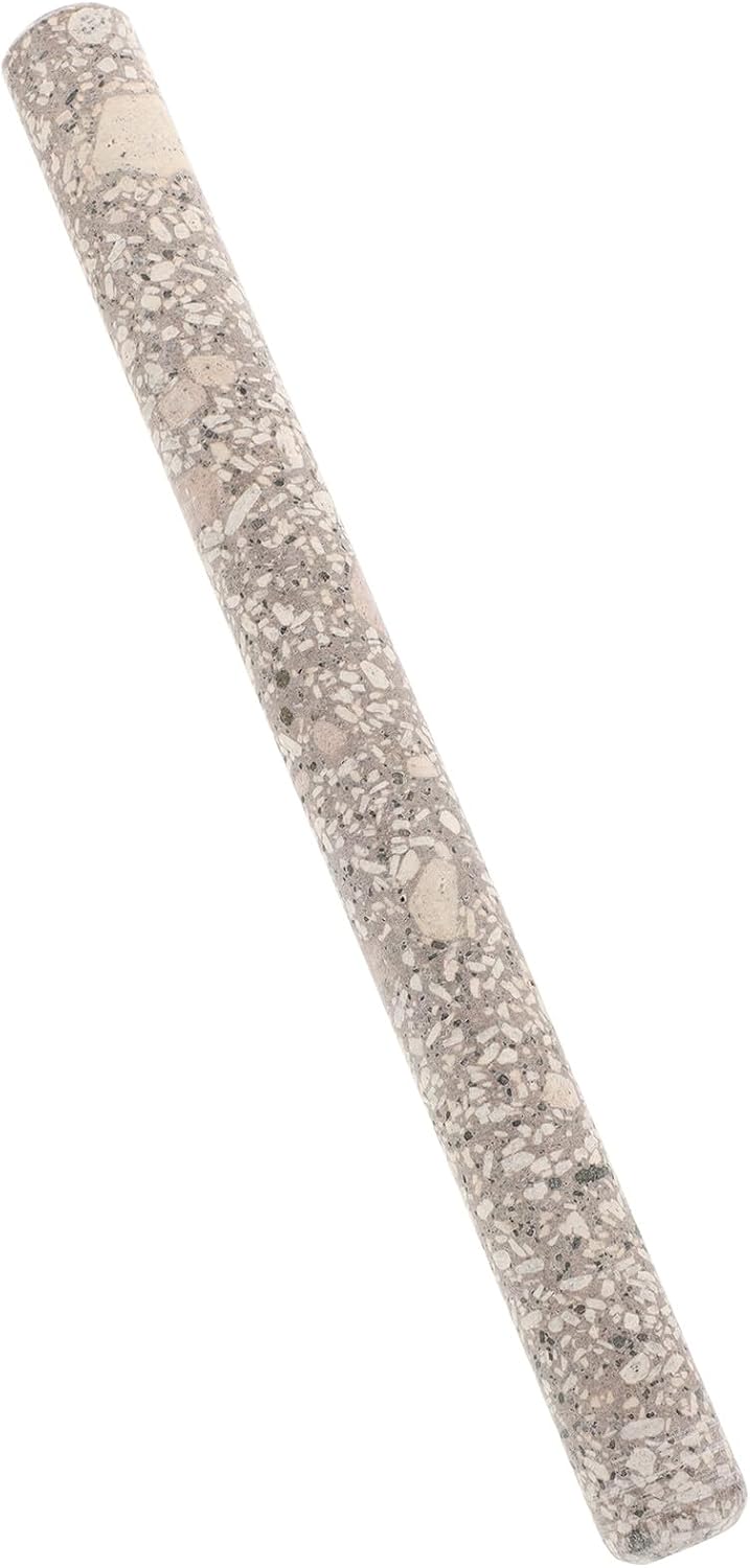 Yardwe Marble Stone Rolling Pin 28-30cm Non-stick Dough Roller for Baking Pastry and Cookie Making Kitchen Tool for Home Use