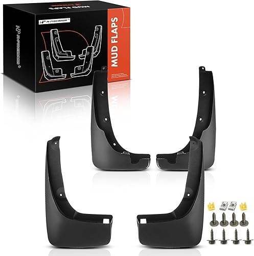 A-Premium Juego de 4 guardabarros con accesorios compatibles con Toyota RAV4 2000-2005, SUV, (con guardabarros), atornillado, delantero y trasero