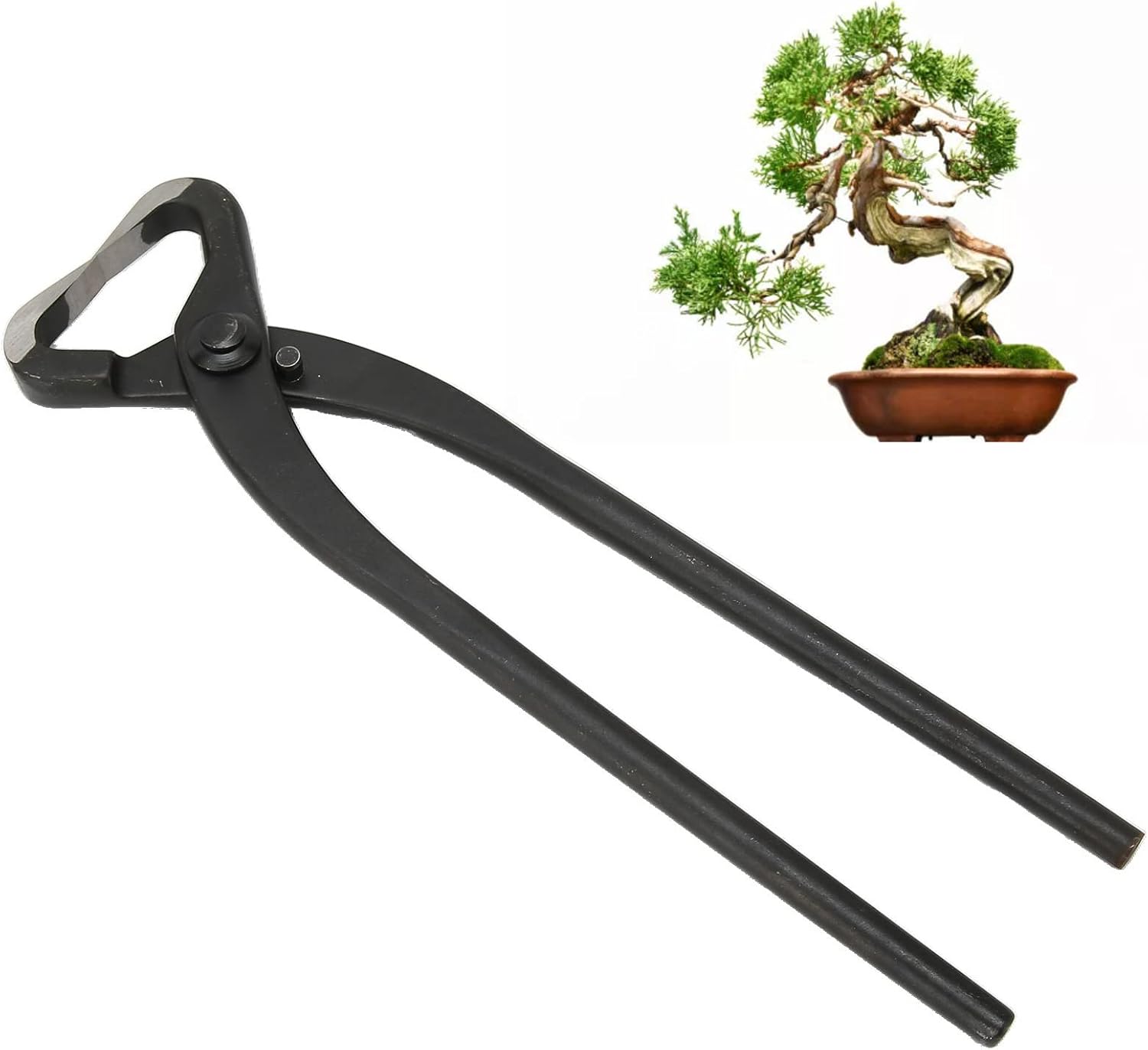 BestAlice Bonsai Concave Branch Cutter, 270mm Long Bonsai Cutter, Hand Bonsai Tools Forged Knob Cutter, Steel Concave Root Cutter Professional Bonsai Tool for Home Garden