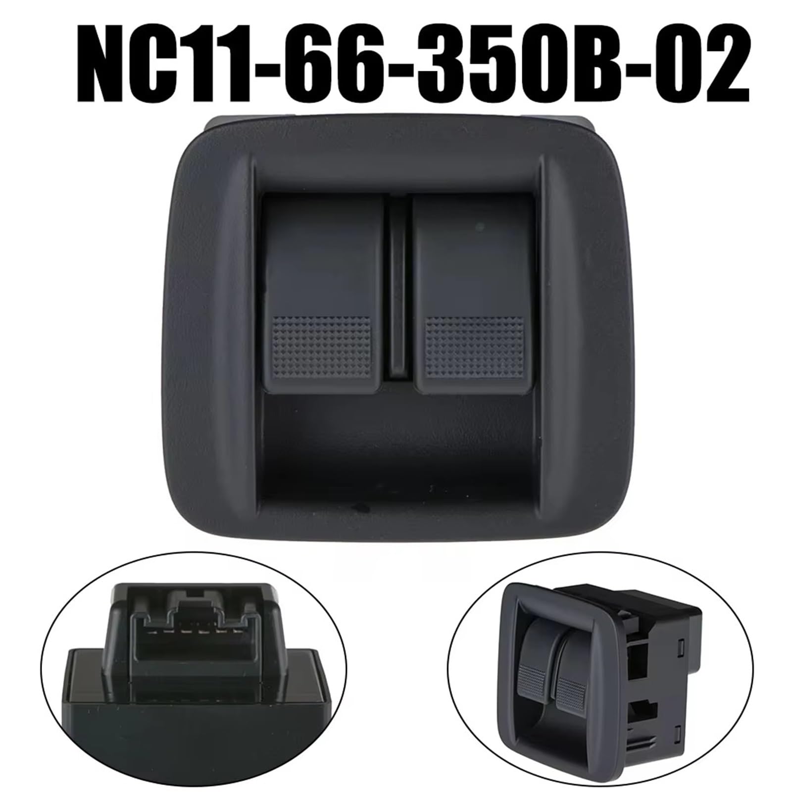 Interruttore alzacristalli Elettrico per Console Centrale Auto Mazda MX-5 Miata, Ricambio NC11-66-350B-02, Interruttore regolatore alzacristalli.