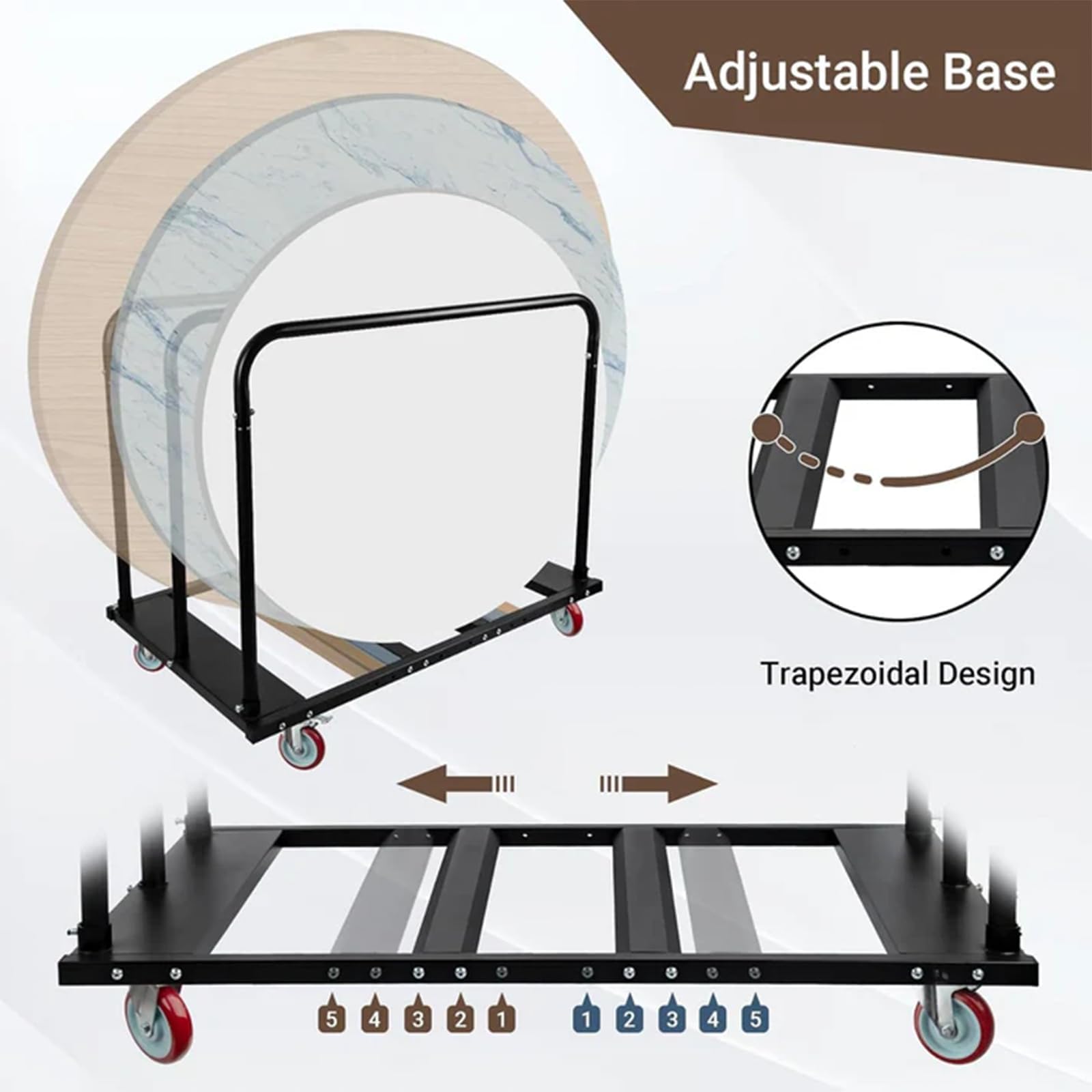 Garvee Chariot pliable porte-panneaux professionnel – Capacité 1800 lbs, roues PU pivotantes 5", pour plaques de plâtre, bois, contreplaqué, Idéal entrepôt et atelier, 46x29 Pouces, ajout de 2 sangles