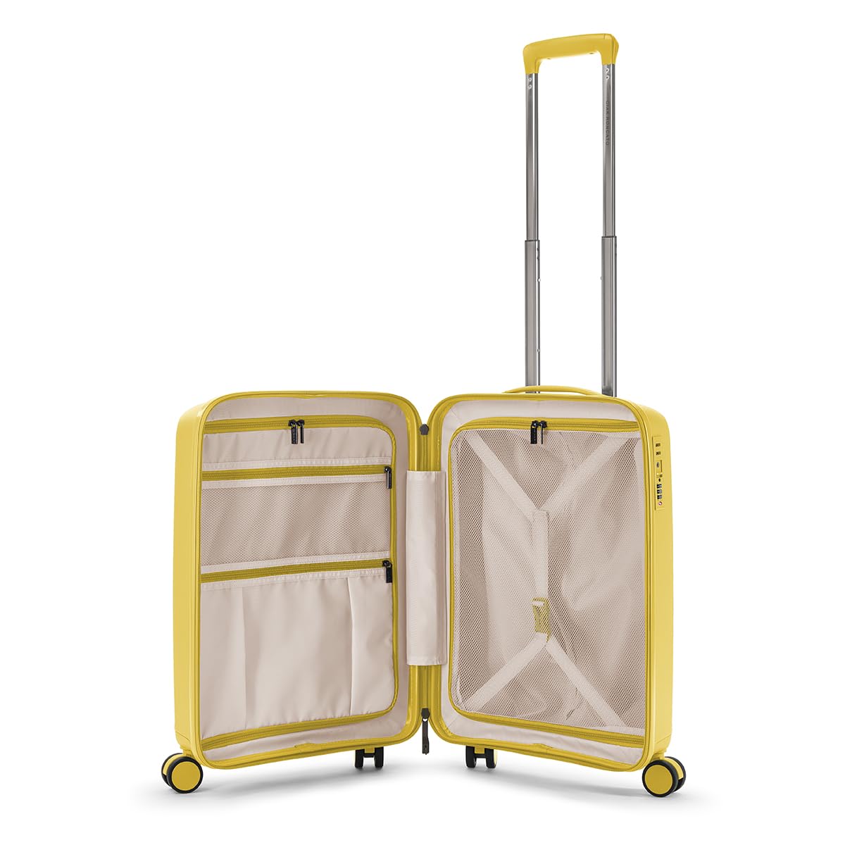 Ciak Roncato Valigia Rigida Cabina Cosmo Giallo – Trolley Polipropilene 55 cm con Chiusura TSA e Ruote Doppie – Bagaglio a Mano Aereo