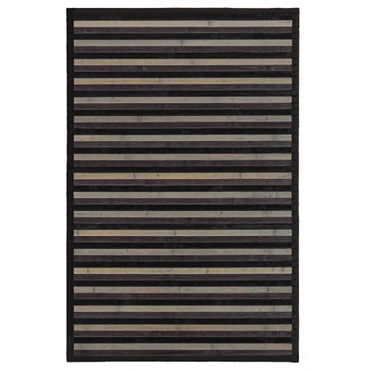 Alfombra de Salón o Comedor, de Rayas Neutras, de Bambú Natural 60 X 90cm, Natur 60x90 - Hogar y Más