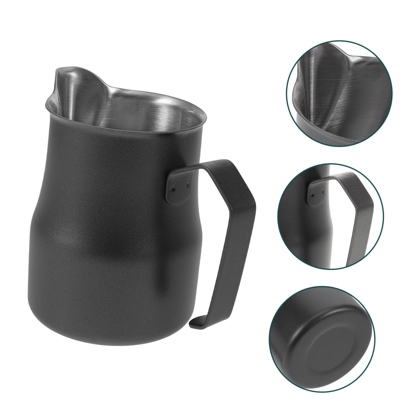 jojofuny 3piezas Espumador De Leche Inoxidable De Gran Capacidad Para Latte Art y Jarra De Leche Antiadherente Para Café y Espresso Utensilio Para Cafeterías y Cocinas