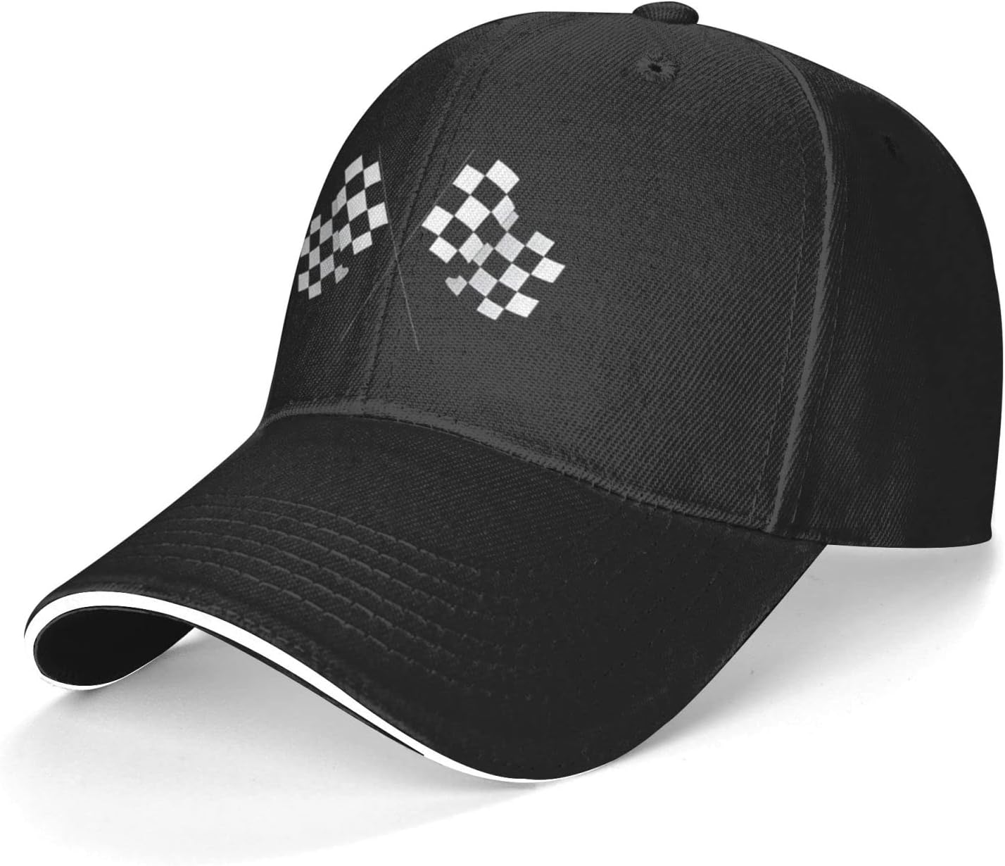 Waldeal Men's Baseball Caps Checkered Flags Race Car Flag Pole Adjustable Dad Hat - Image 6