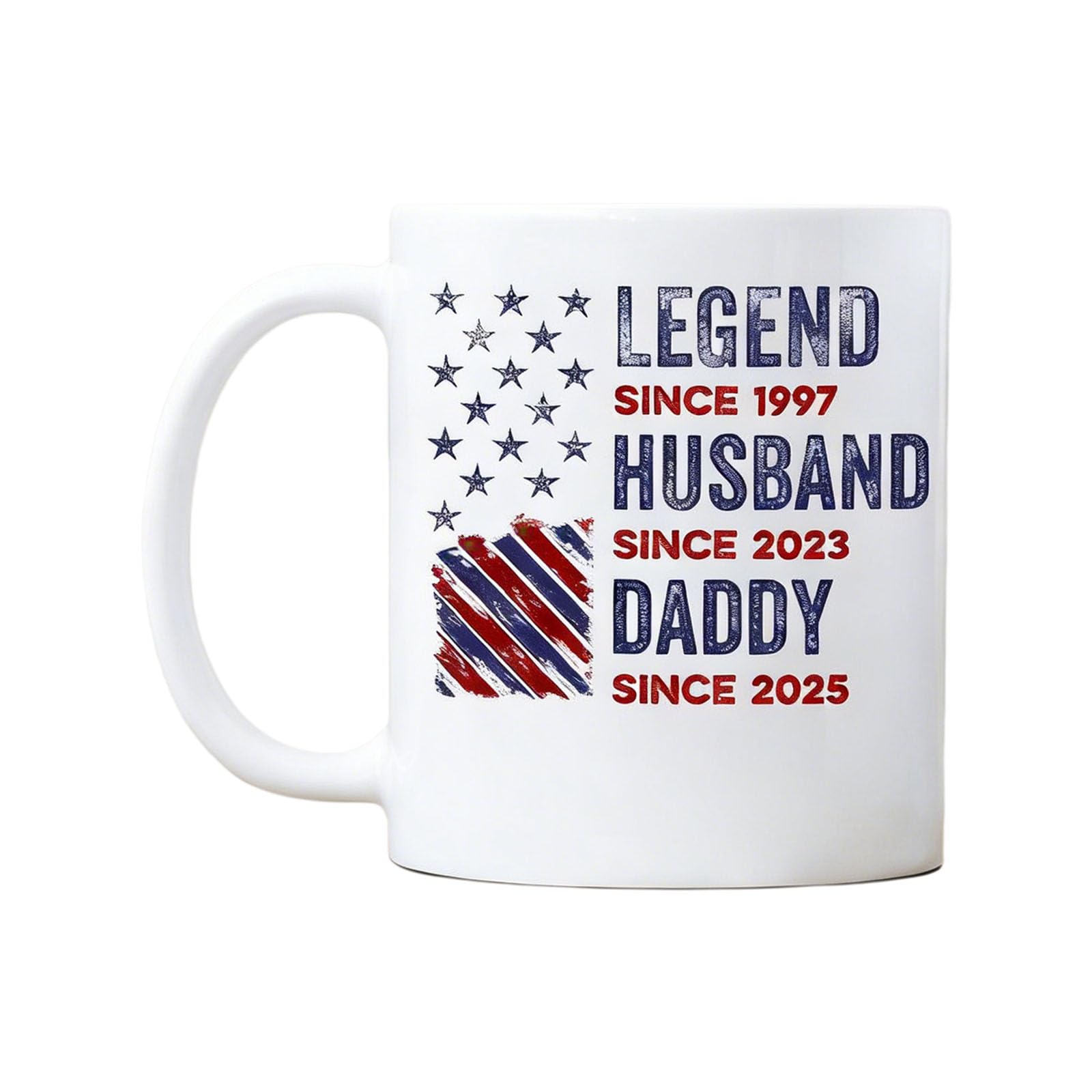 Xinsheinelry Modern Drinking Mug for Him Funny Men ' s Legends Milestones Coffee Cup for Dad Husband Grandpa Fathers Day Birthday Gift Ceramic Coffee Cup