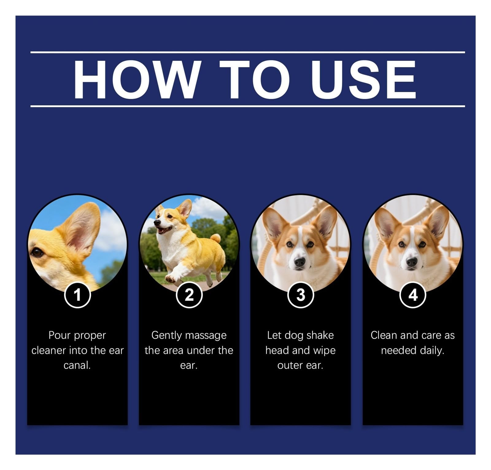 Limpiador De Oídos For Perros 60 Ml, Una Parte Esencial del Cuidado Diario De Las Mascotas(3pcs)