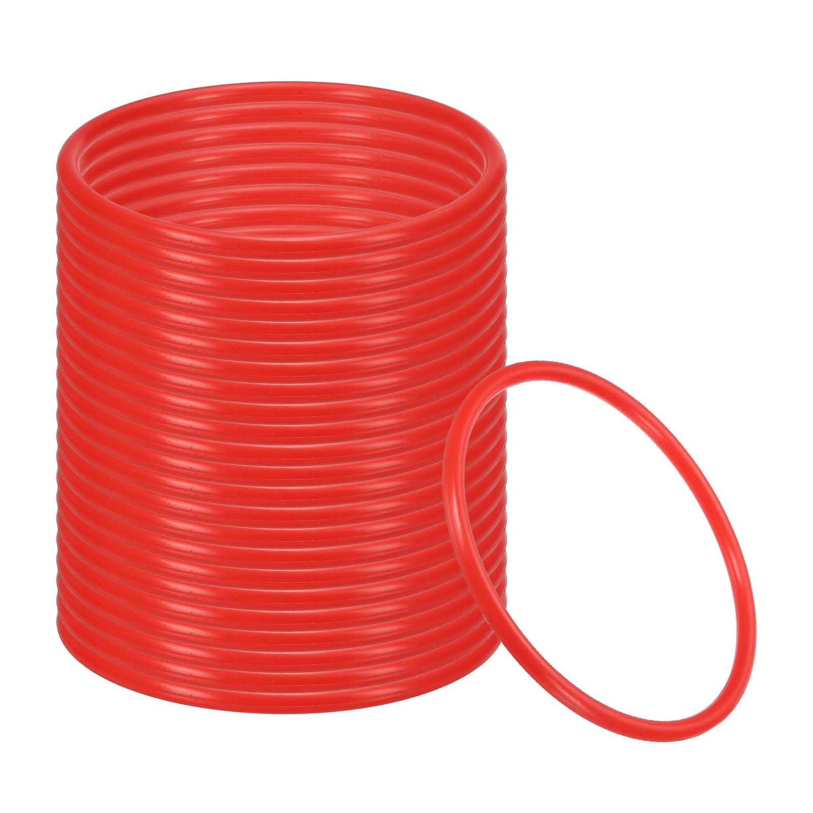 PATIKIL 5.1 Inch Plastic Ring-Toss Rings for Bottles 24 Pack Carnival Rings Plastic Hoops for Speed and Agility Practice Outdoor Party Favor