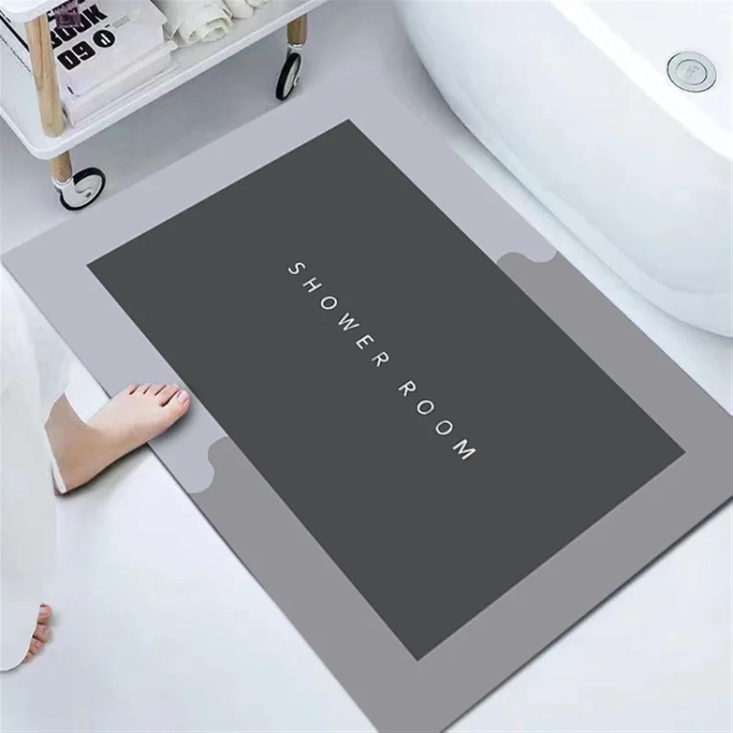 Tappetino antiscivolo super assorbente per bagno e vasca da bagno per cucina e soggiorno, 2 x 3 quadrati, decorazione per la casa