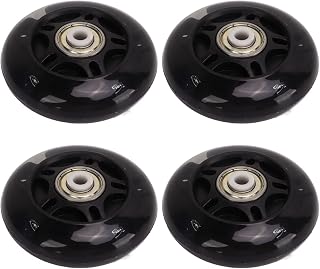 SUNGOOYUE Inline Skate Wheels, 4 PCS Inline Skate Flash Wheel Roller Skate PU Wheels Replacement Skate Wheels 69mm Elbow Braces Arm, Hand & Finger Supports