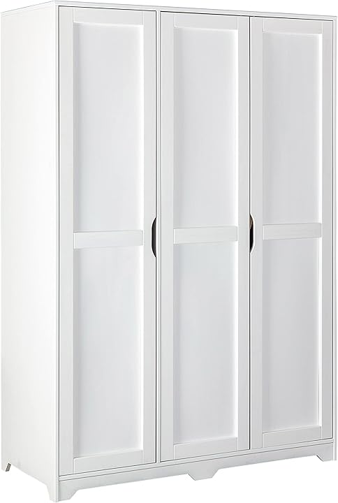 Inter link armadio bianco a 3 ante in legno di pino massiccio laccato 20902770