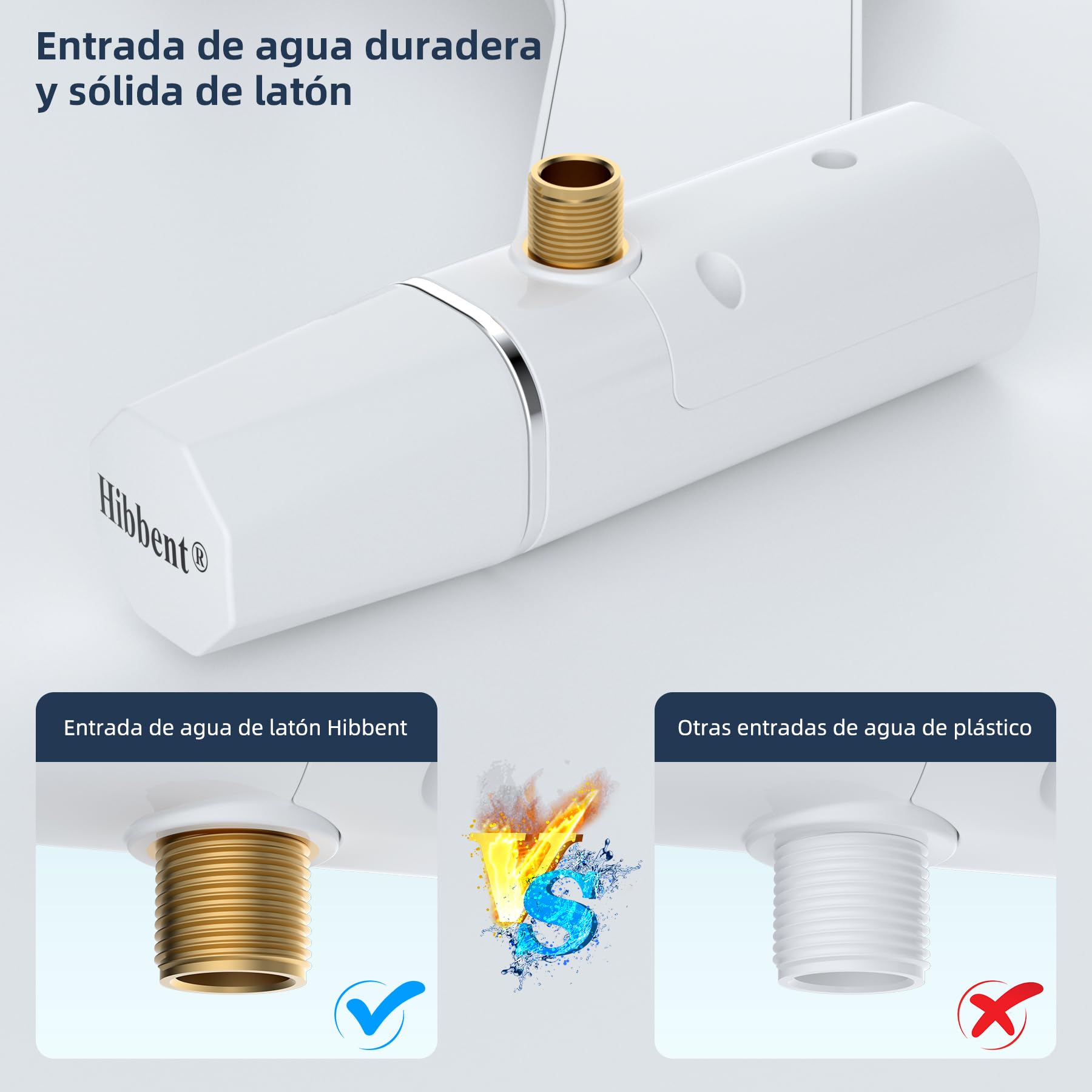 Hibbent Bidé de agua fría Ultra-Slim, accesorio de bidé para inodoro con doble boquilla no eléctrica, presión ajustable, fácil de instalar y usar