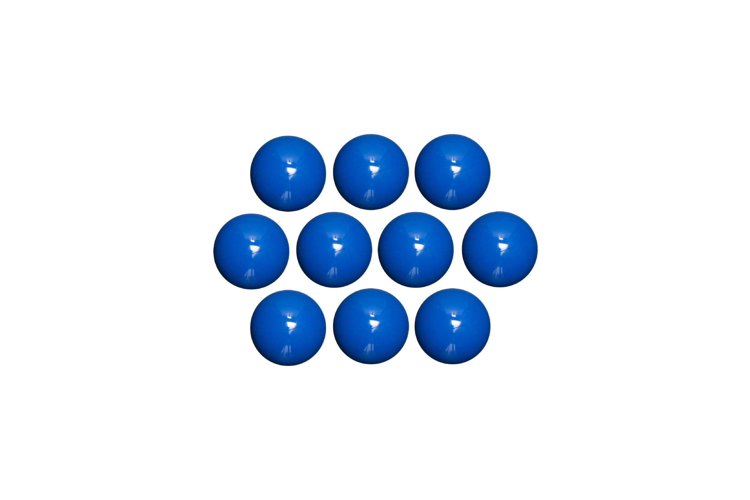 MAUL Magneti a sfera Ø 30 mm (10 pezzi) | Magneti forti per lavagna bianca, lavagna magnetica e frigorifero | Magnete piccolo con forza adesiva di 0,​6 kg | Magneti con superficie lucida | Blu