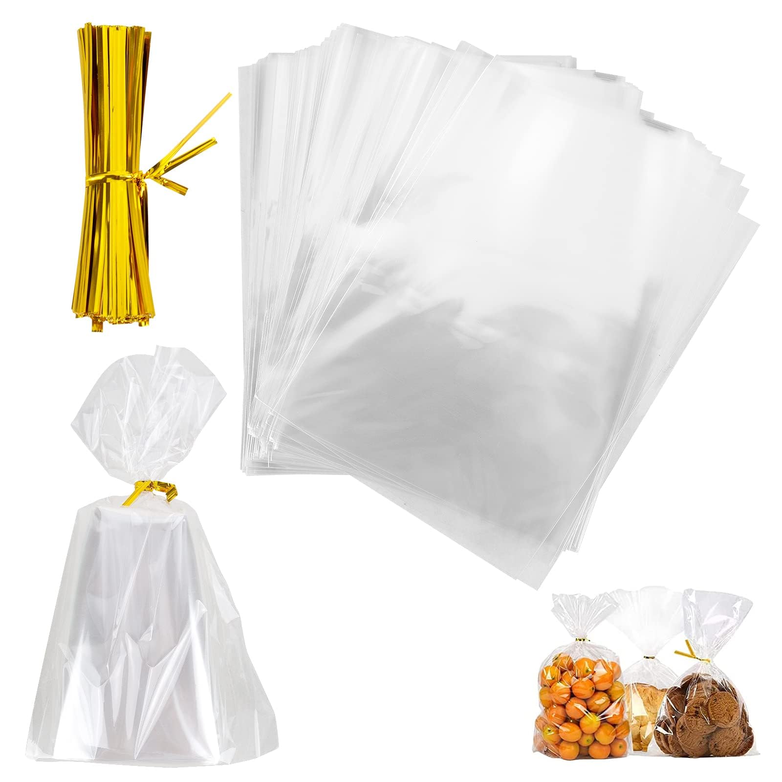 300 Sacchetti Cellophane Autoadesivi 6x14cm - Per Caramelle, Biscotti E Decorazioni - Foto 9