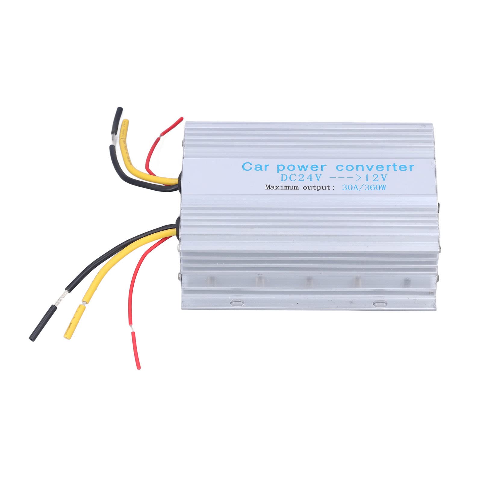 RUAJOGYNVM Car Power Converter Transformer Voltage Reducer Regulator DC24V 12V 30A 360W for Car Navigation Walkie Talkie Aluminum Alloy