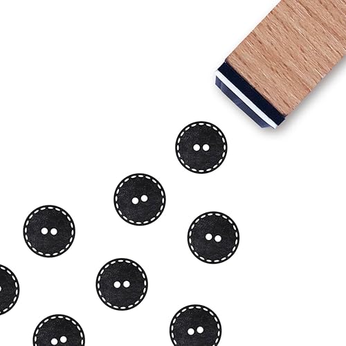 Sello de goma con botones, pequeño sello de 35 pulgadas para álbumes de recortes, planificador de tarjetas