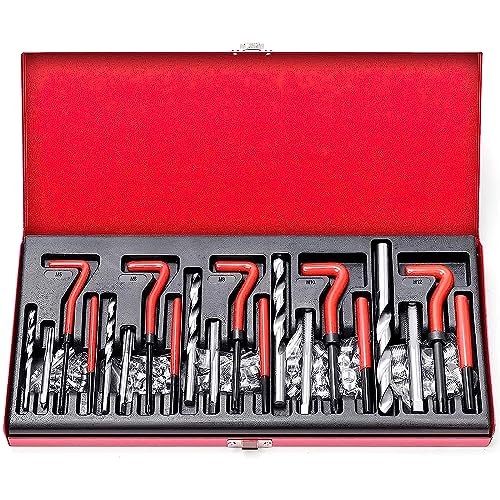 Reviews de Kits de instalación al mejor precio. 43 SPOWAY Roscas Acero Inoxidable 131 Pieza Kit Reparación Hélice Taladro Métrico M5 M6 M8 M10 M12 Kit Surtido Accesorios Reparación Rosca Hembra