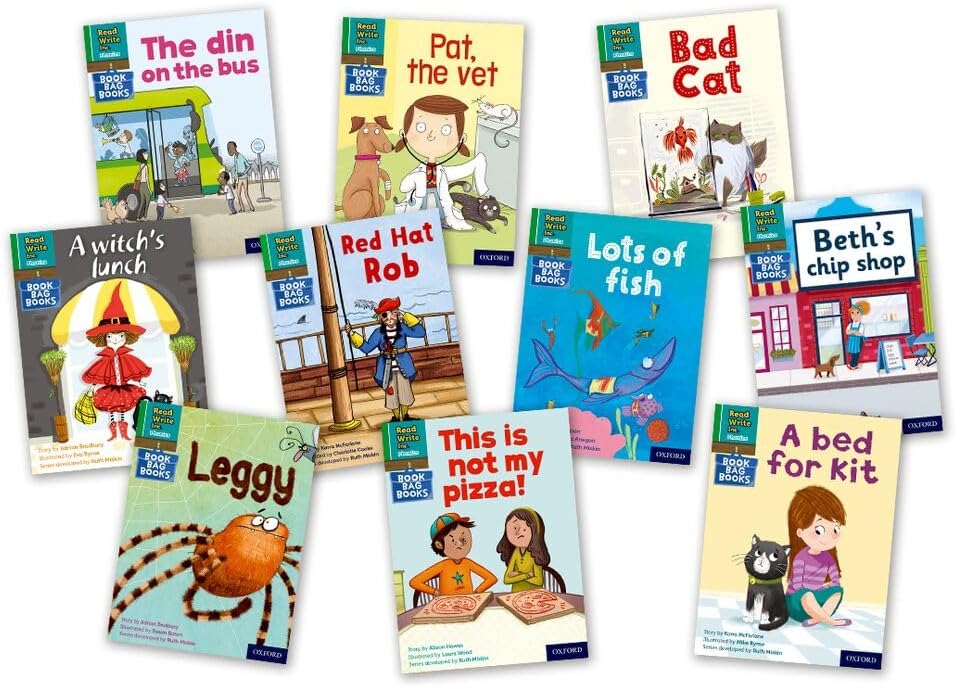 Read Write Inc - Phonics Set 1 Green Book Bag Books Pack of 10