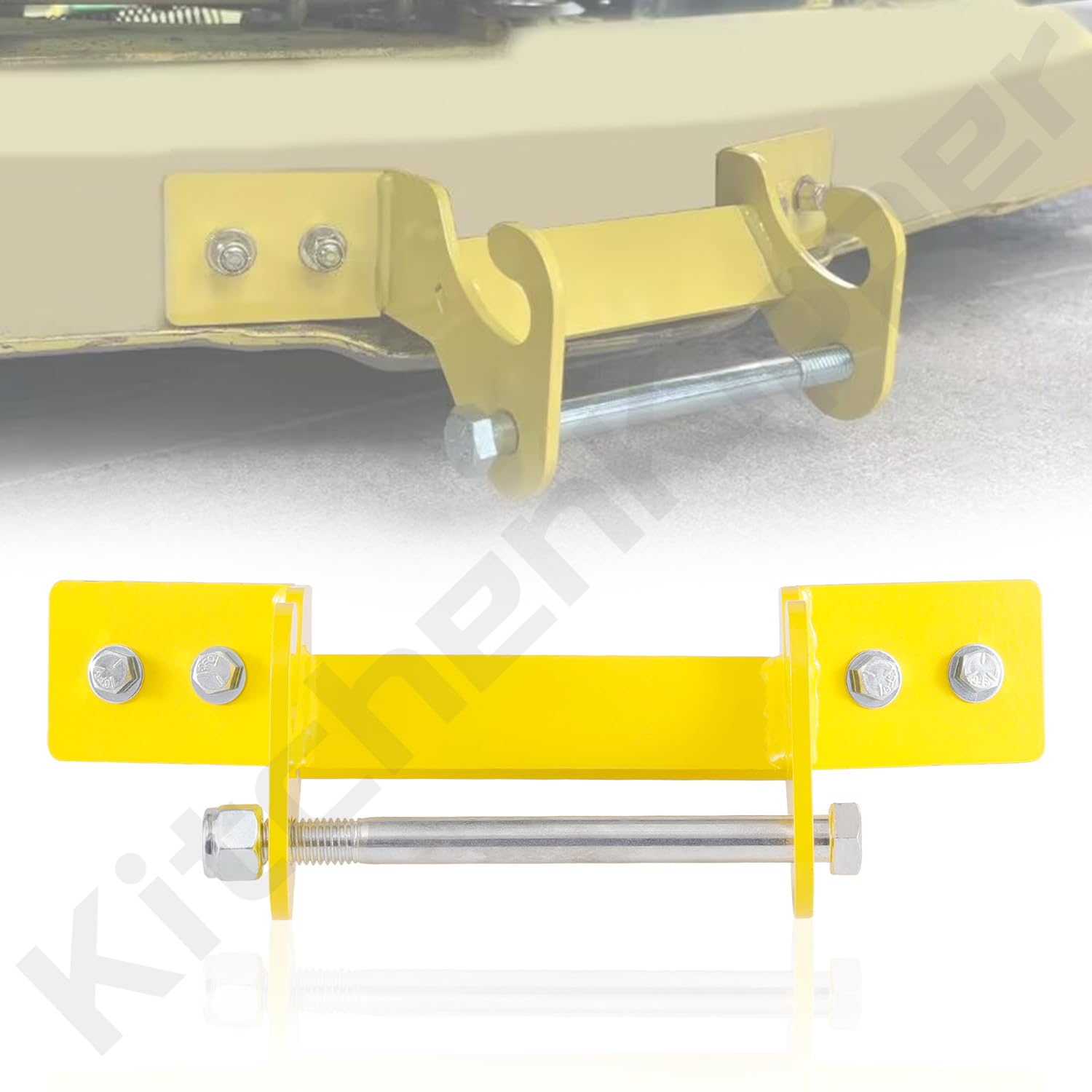 KitchenKipper Kit de reparación de soporte de suspensión frontal para cortacésped John D-eere de 48 pulgadas y 54 pulgadas, se adapta a modelos 445 455 425 (equipado con ruedas)