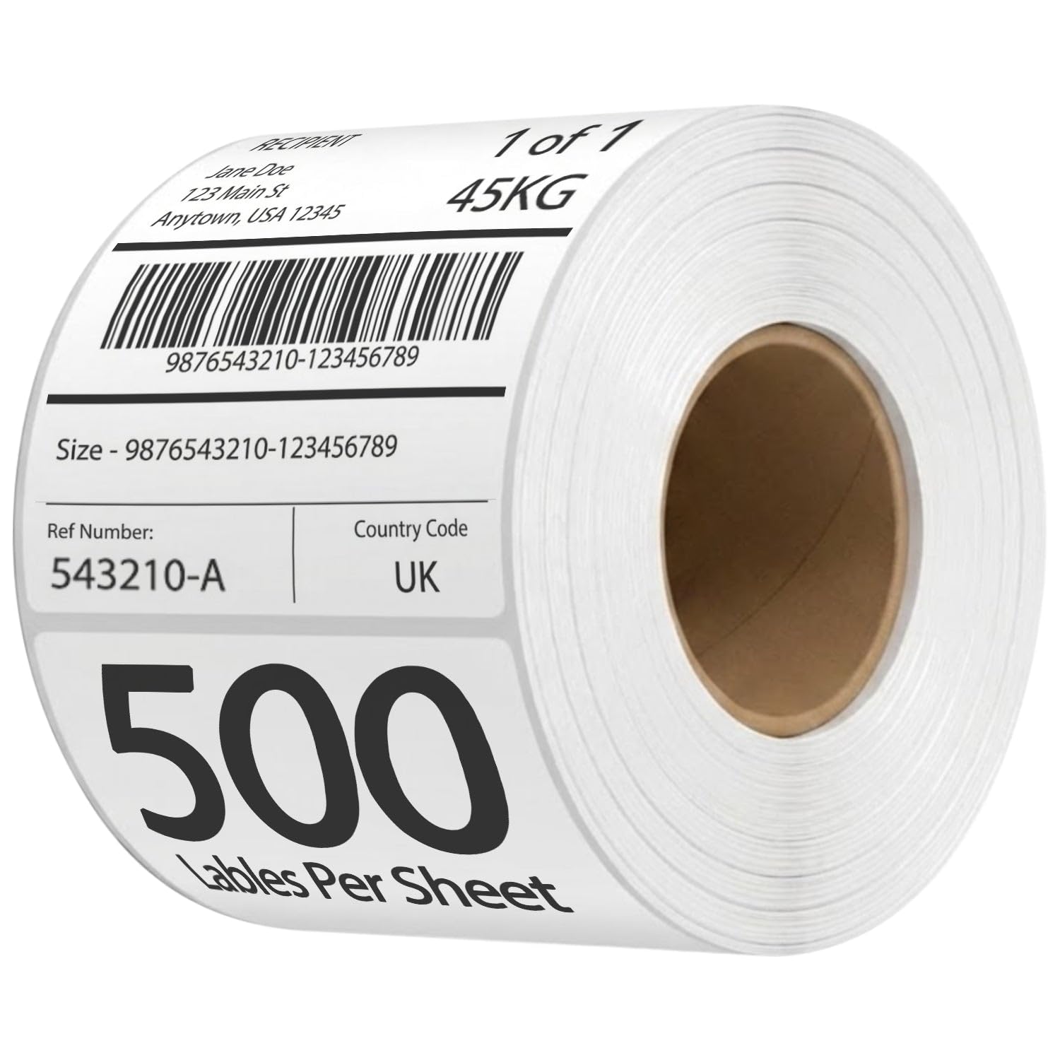 eCompostable Direct Thermal Printer 4X6 Labels 100mm x 150mm White Fanfold Permanent Adhesive Shipping Labels Compatible with Etsy, Shopify, Ebay, Amazon, Royal Mail, FedEx 500 Labels