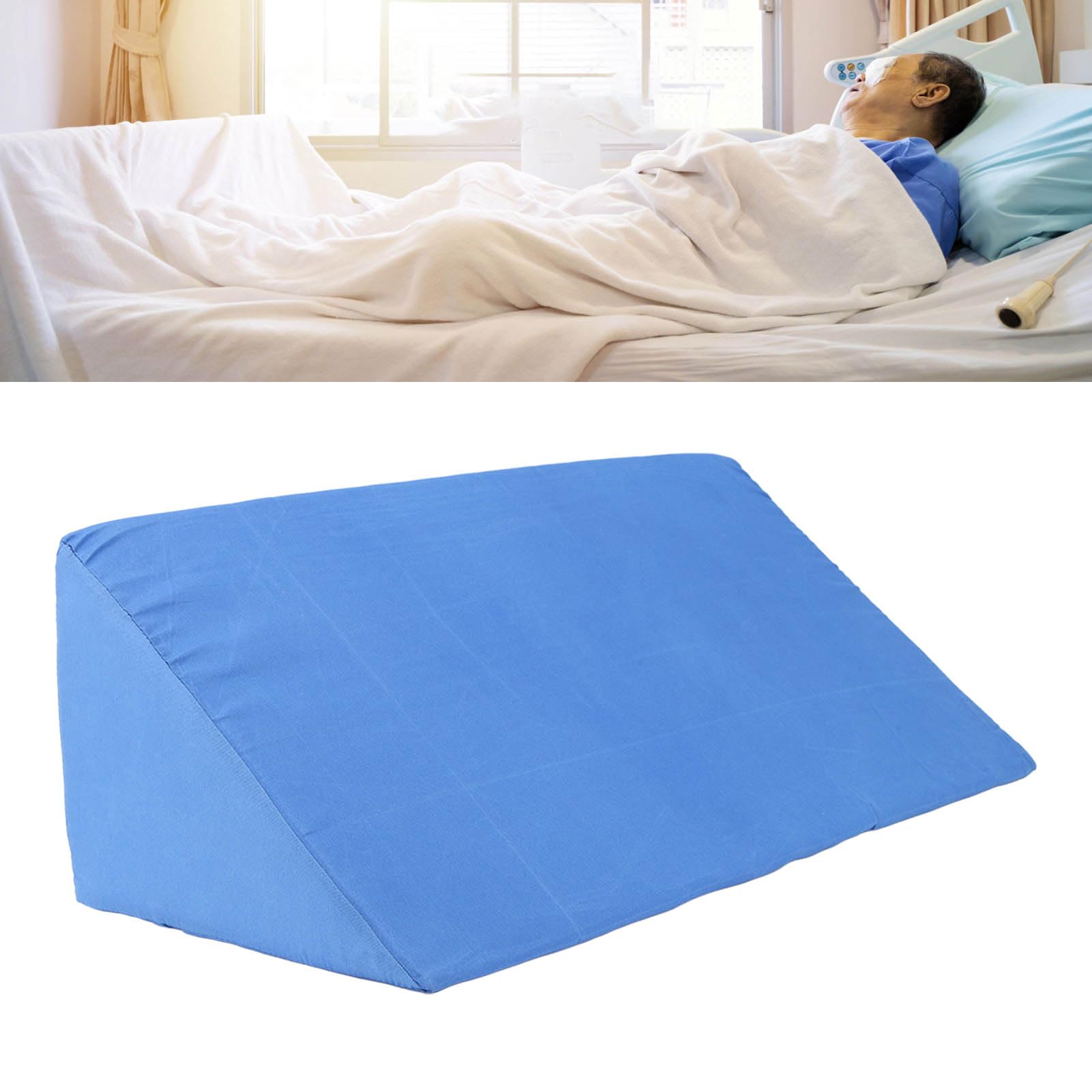 CHICIRIS Side Wedge Pillow, Prevent Bedsores, Multifunctional Design, Washable, for Home Use (50 * 25 * 15cm)