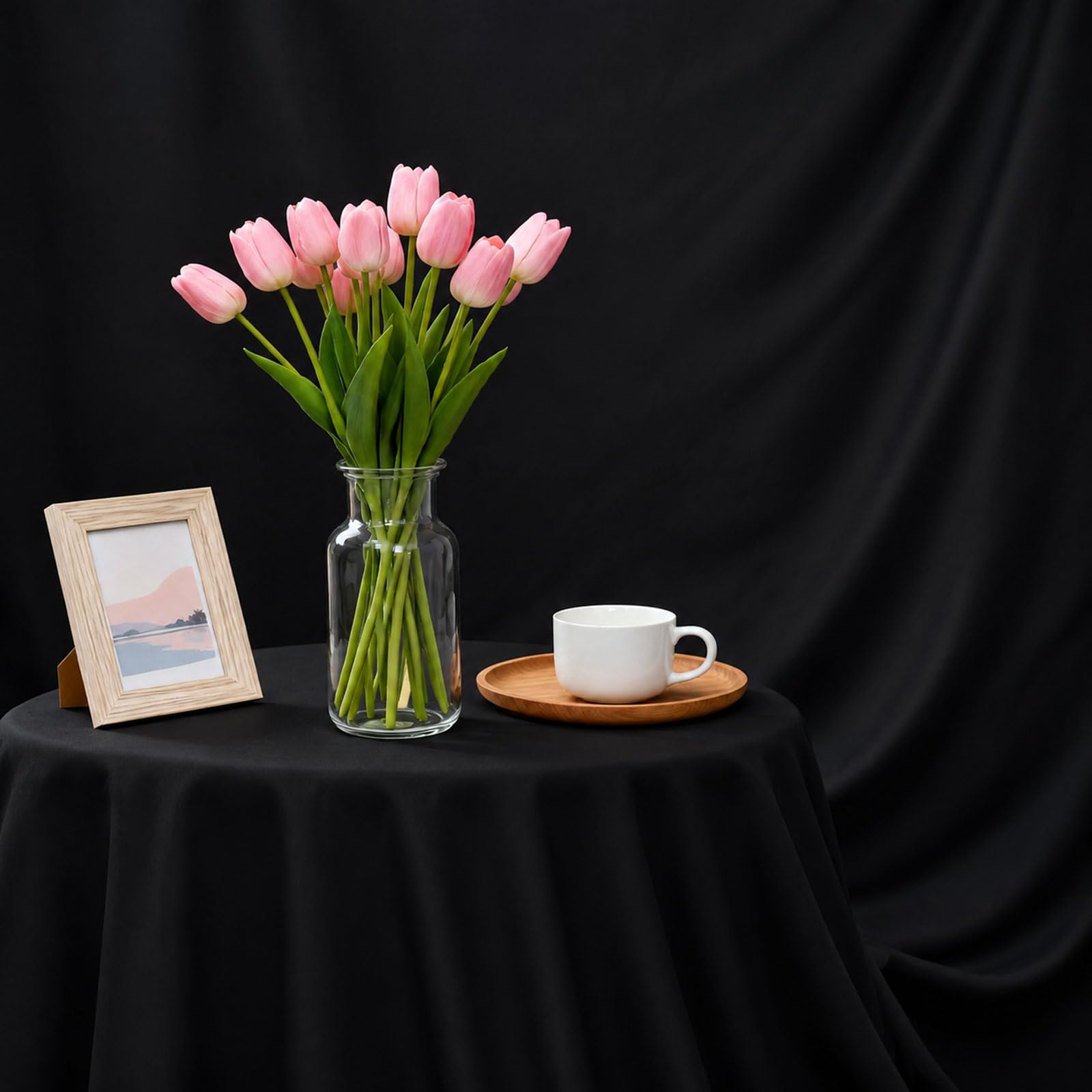 Sfondo fotografico bianco, 3 x 3 m, pieghevole, in poliestere, lavabile, per studio fotografico, riprese fotografiche, video, TV, fotografia alla moda (nero, 3 x 6 m)