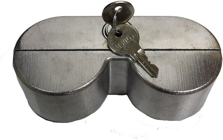 YOKEMK4-KD Brushed Aluminum Double Knob Tractor Air Brake Lock (Keyed Differently), 1 Pack