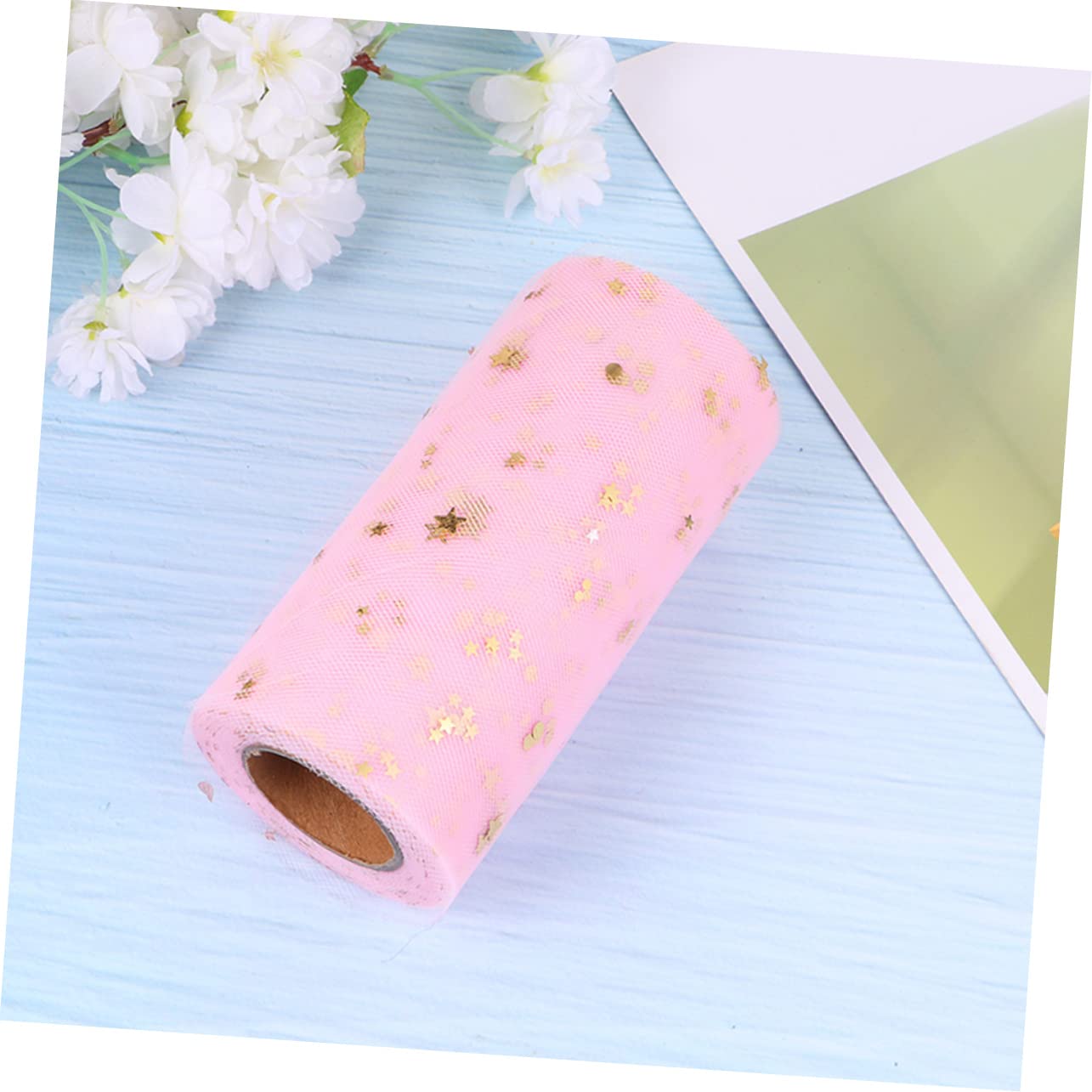 VILLCASE 6pièces Tulle Pailleté Étoilé Sequins Tissu De Décoration Pour Mariage Fête Et